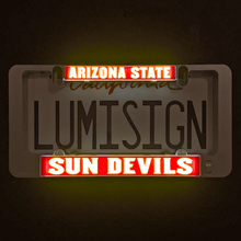 Load image into Gallery viewer, Arizona-State-Sun-Devils-LumiSign-license-plate-frame-Main-Night-Picture