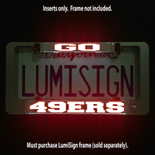 Load image into Gallery viewer, Go-49ers-Lumisign-license-plate-frame-main-picture