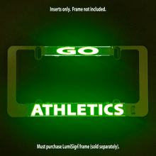 Load image into Gallery viewer, Go-Athletics-LumiSign-license-plate-frame-night-main-Swatch