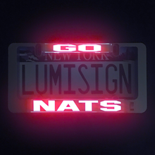 Load image into Gallery viewer, Go-Nationals-LumiSign-license-plate-frame-night-main-picture