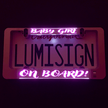 Load image into Gallery viewer, LumiSign-Baby-Girl-On-Board-Pink-Main-Night