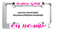 Load image into Gallery viewer, LumiSign-Baby-Girl-On-Board-Pink-White-Day