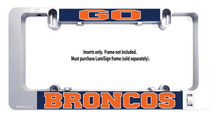 Load image into Gallery viewer, LumiSign-Go-Broncos-Sports-License-Plate-Frame-Tag-Main-Day
