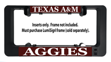Load image into Gallery viewer, TEXAS A&M AGGIES Inserts for LumiSign (Frame Not Included)