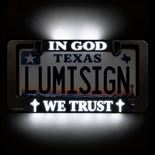 IN GOD WE TRUST Inserts + LUMISIGN Frame (Bundle)
