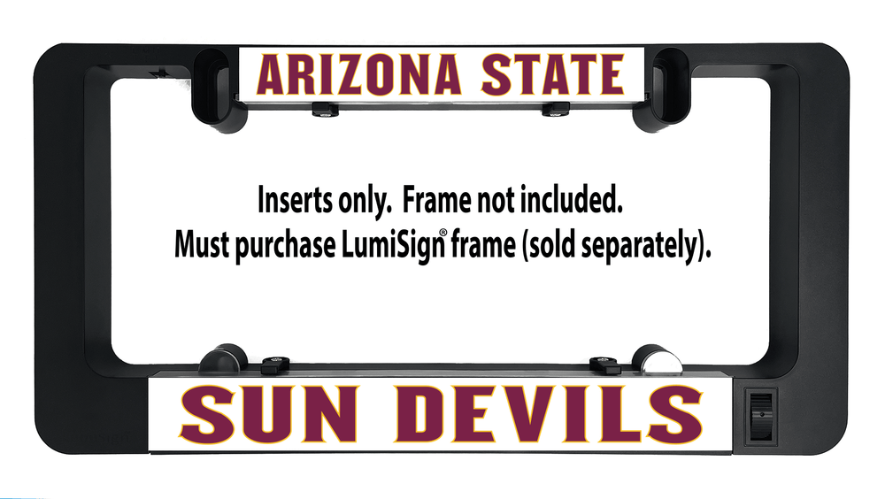 LumiSign insert with Arizona State Sun Devils logo, frame not included