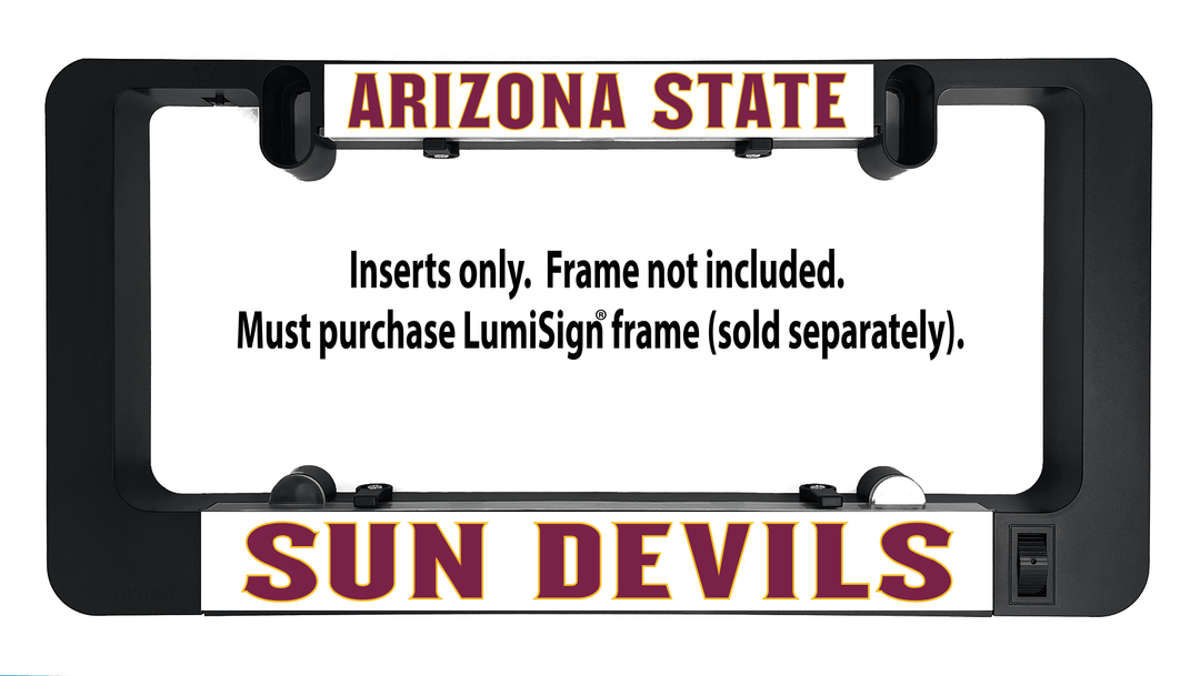 LumiSign insert with Arizona State Sun Devils logo, frame not included
