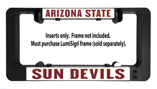 LumiSign insert with Arizona State Sun Devils logo, frame not included