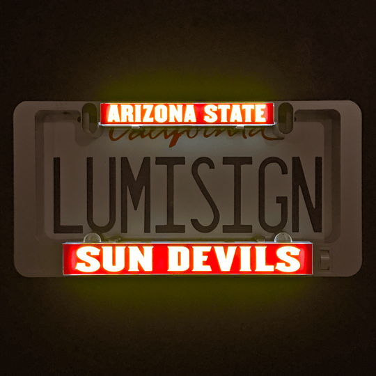 Glowing Arizona State Sun Devils LumiSign inserts with Arizona State logo top