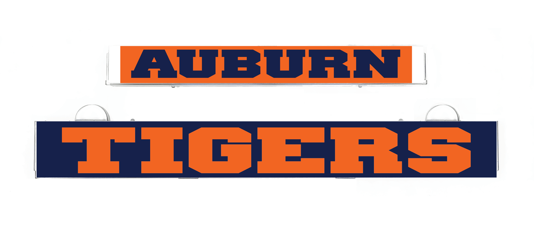 Auburn Tigers LumiSign insert with orange and blue TIGERS lettering
