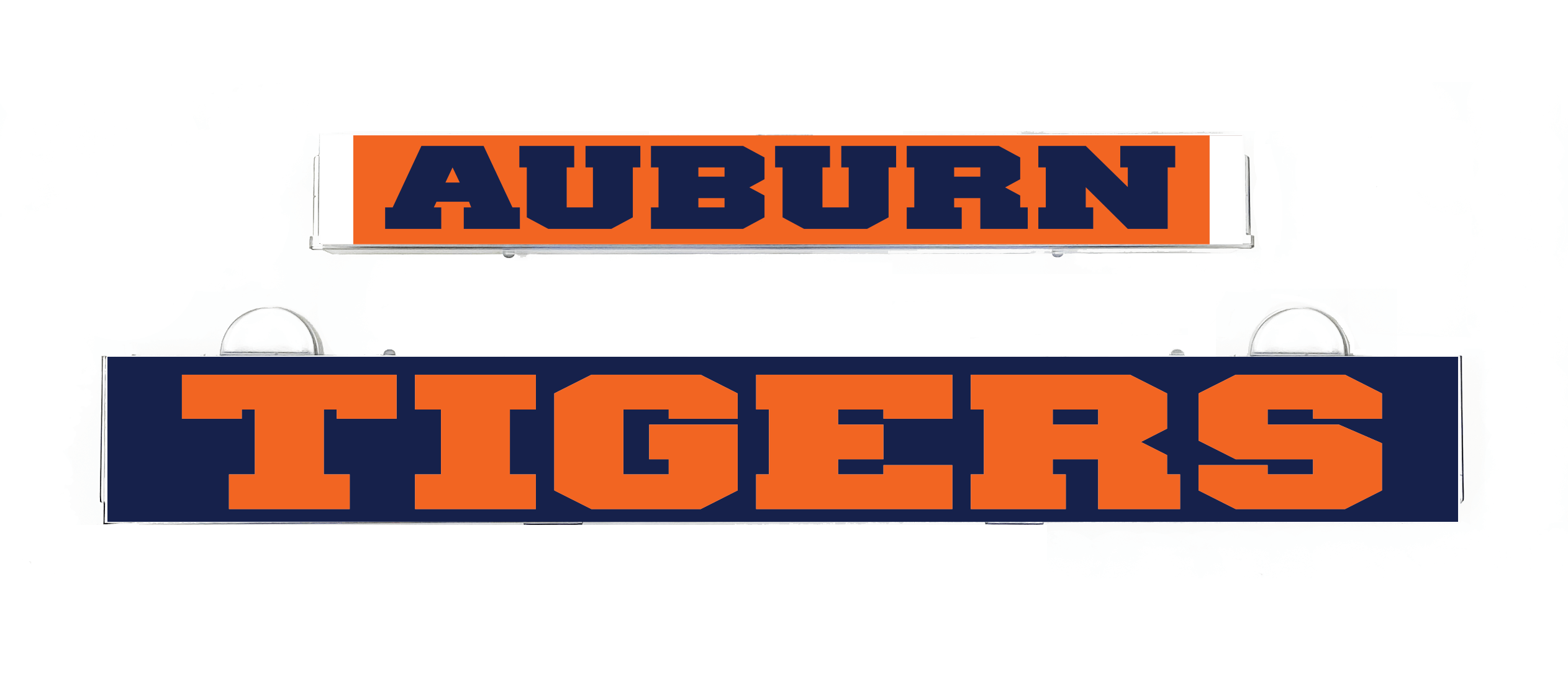 Auburn Tigers LumiSign insert with orange and blue TIGERS lettering