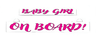 LumiSign baby girl on board insert with pink neon lettering on light backing
