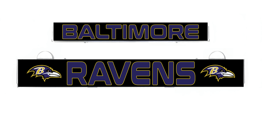 Baltimore Ravens light-up insert with BALTIMORE text and Ravens logos on black
