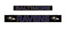 Baltimore Ravens light-up insert with BALTIMORE text and Ravens logos on black