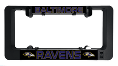 Baltimore Ravens light-up insert bar with BALTIMORE word and team logos in black frame