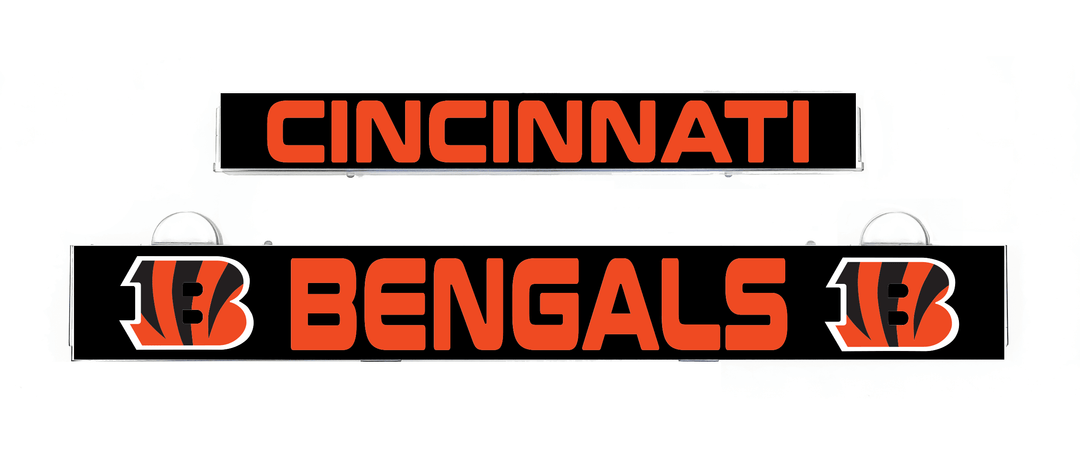 Cincinnati Bengals LumiSign insert with red wordmark and team logo