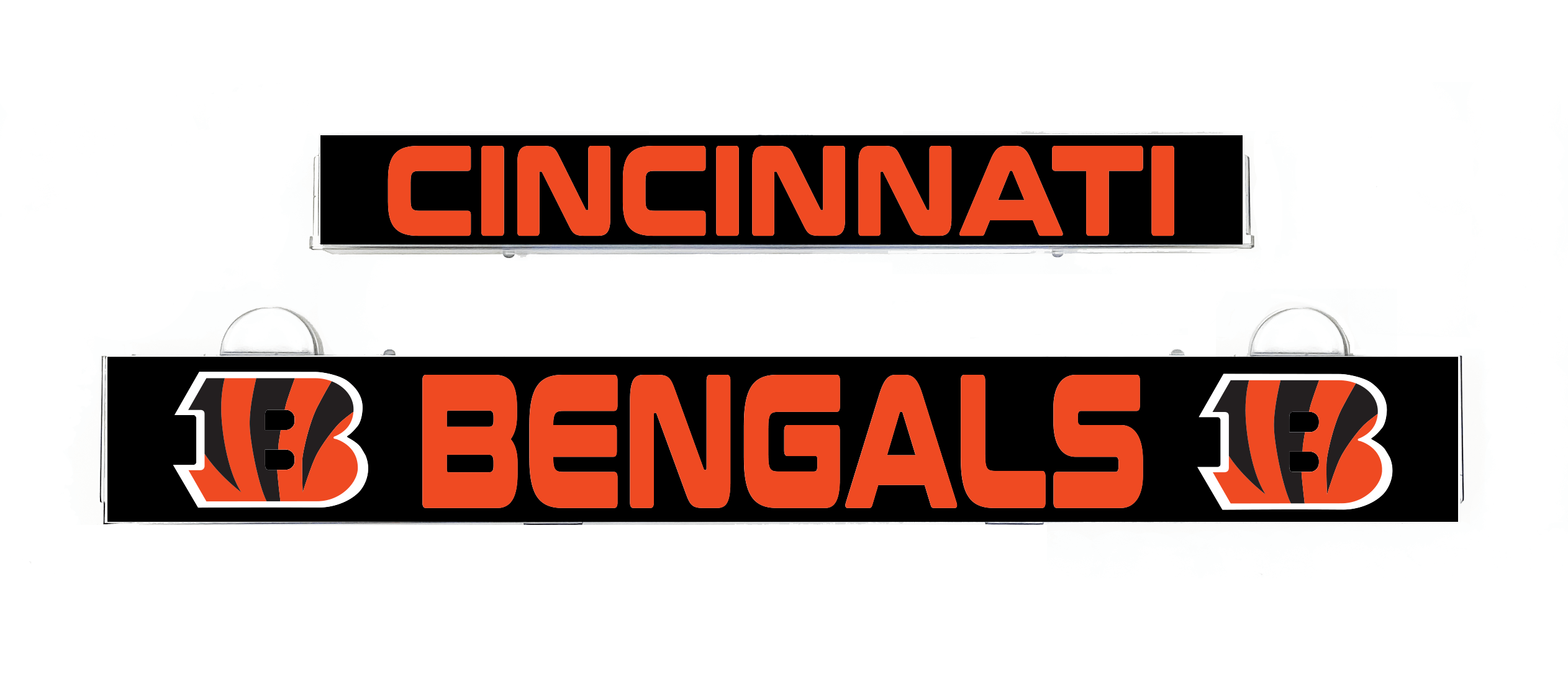 Cincinnati Bengals LumiSign insert with red wordmark and team logo