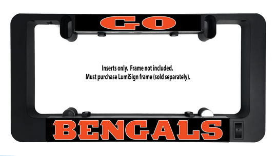 Bengals LumiSign insert plate with orange “BENGALS” text at bottom