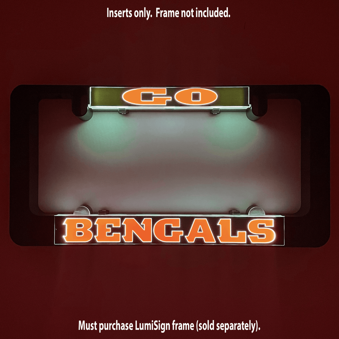 Bengals LumiSign insert plate with illuminated “BENGALS” lettering