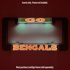 Bengals LumiSign insert plate with illuminated “BENGALS” lettering