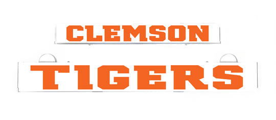 Clemson Tigers LumiSign insert with orange CLEMSON and TIGERS lettering