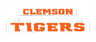 Clemson Tigers LumiSign insert with orange CLEMSON and TIGERS lettering