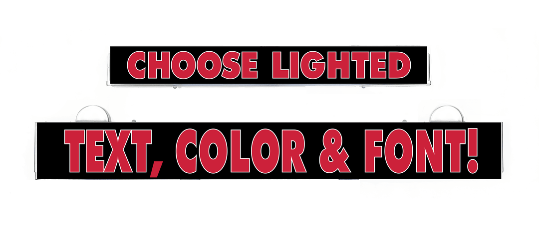 Lighted sign insert panel with red 'CHOOSE LIGHTED' header