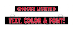 Lighted sign insert panel with red 'CHOOSE LIGHTED' header