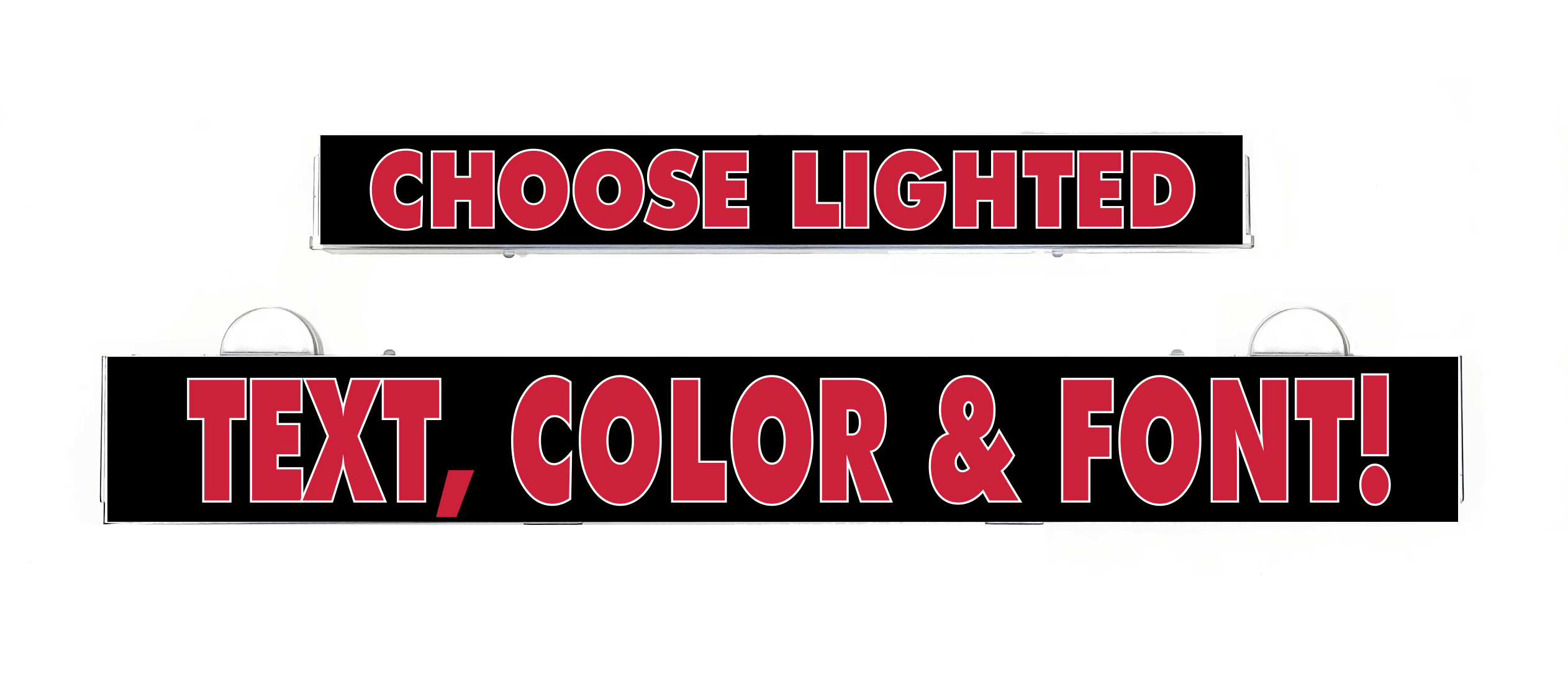 Lighted sign insert panel with red 'CHOOSE LIGHTED' header
