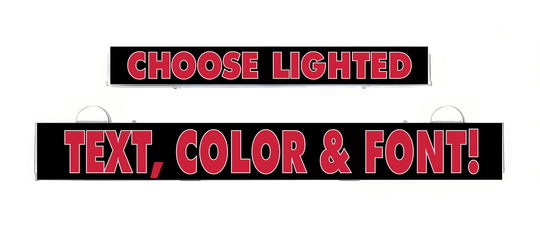 Lighted sign insert panel with red &