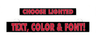Lighted sign insert panel with red 'CHOOSE LIGHTED' header