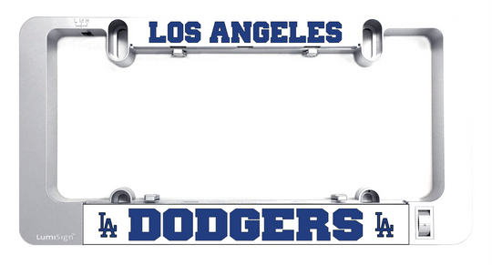 LumiSign insert for Los Angeles Dodgers with frame-ready border and “DODGERS” text