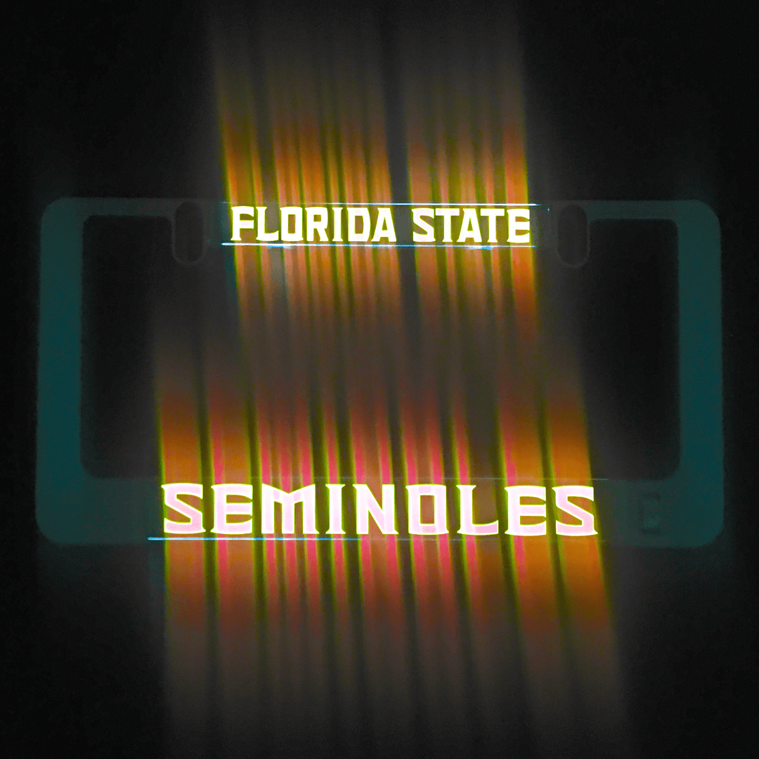 Florida State Seminoles LumiSign insert glowing green, gold, and red lettering