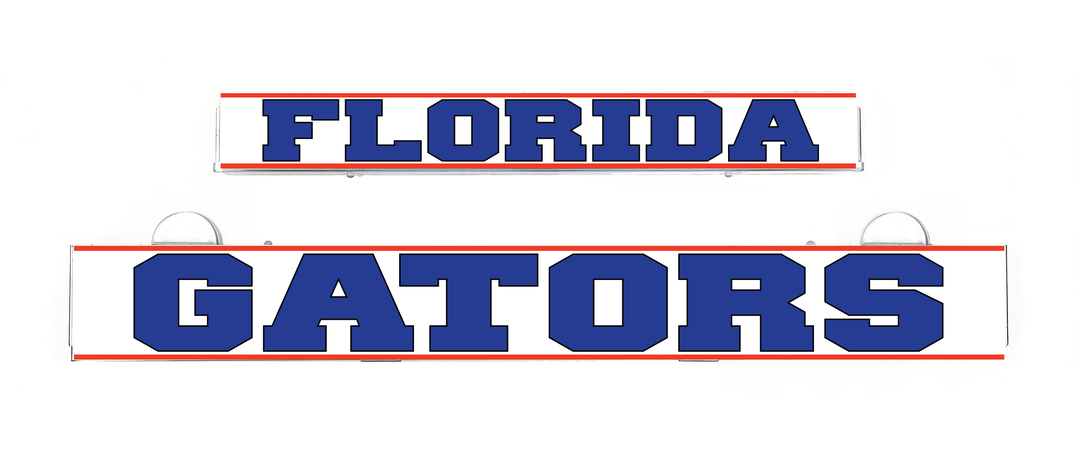 Florida Gators LumiSign insert with blue GATORS block lettering