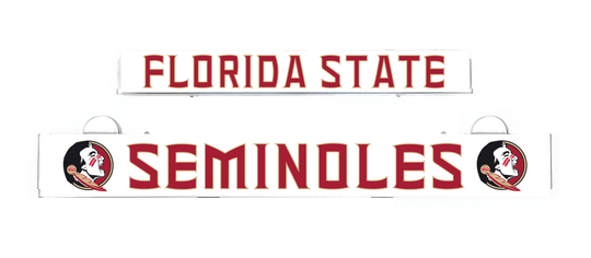 Florida State Seminoles LumiSign inserts on white panel with red lettering and logos