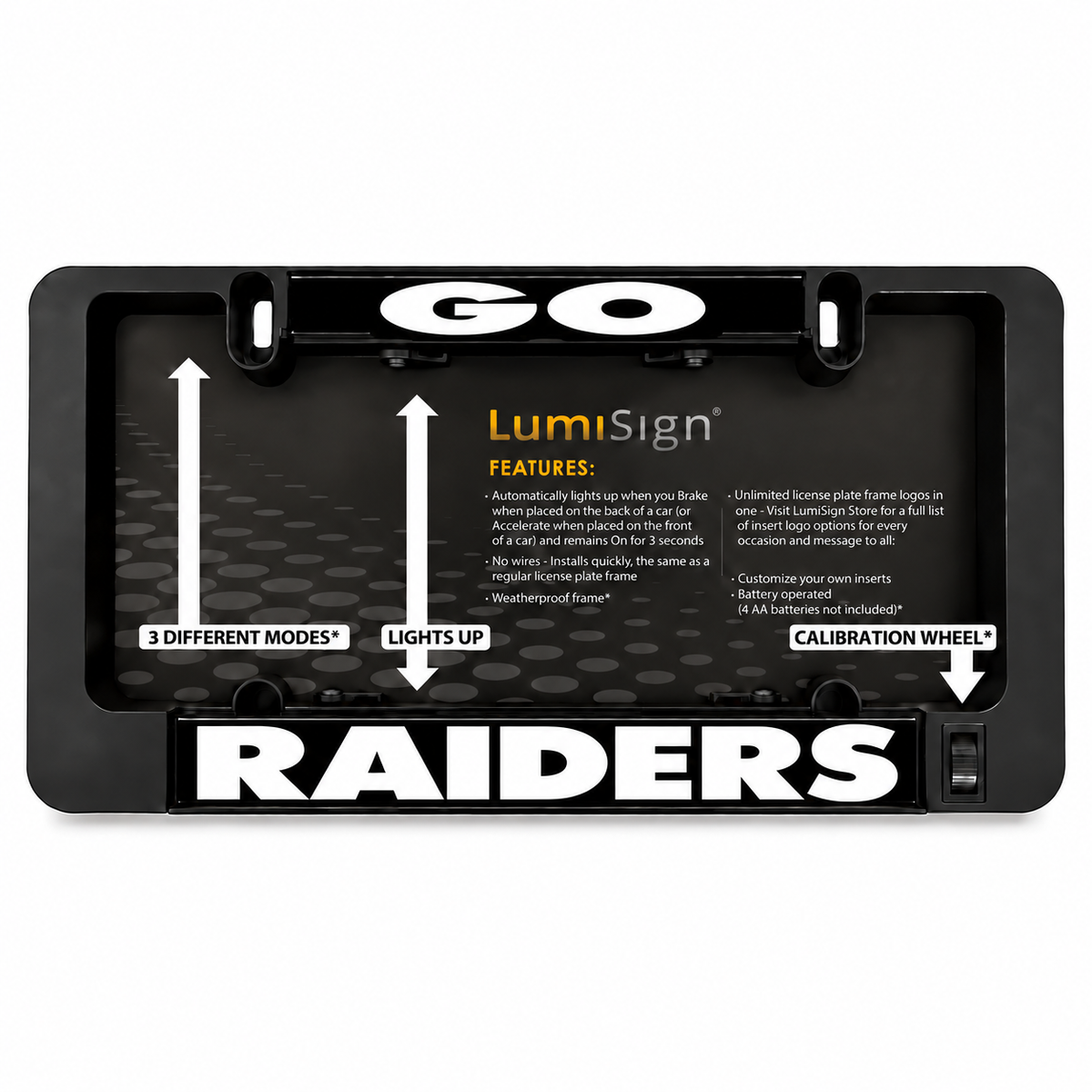 RAIDERS Inserts + LUMISIGN Frame (Bundle)