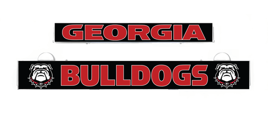 Georgia Bulldogs LumiSign insert with Georgia header and Bulldogs logo, black background.