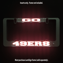 Load image into Gallery viewer, Go-49ers-Lumisign-license-plate-frame-main-picture-Swatch
