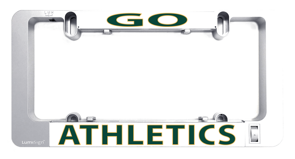 GO ATHLETICS insert panel with GO header and ATHLETICS nameplate