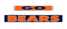LumiSign GO BEARS LED insert with orange and blue text strip