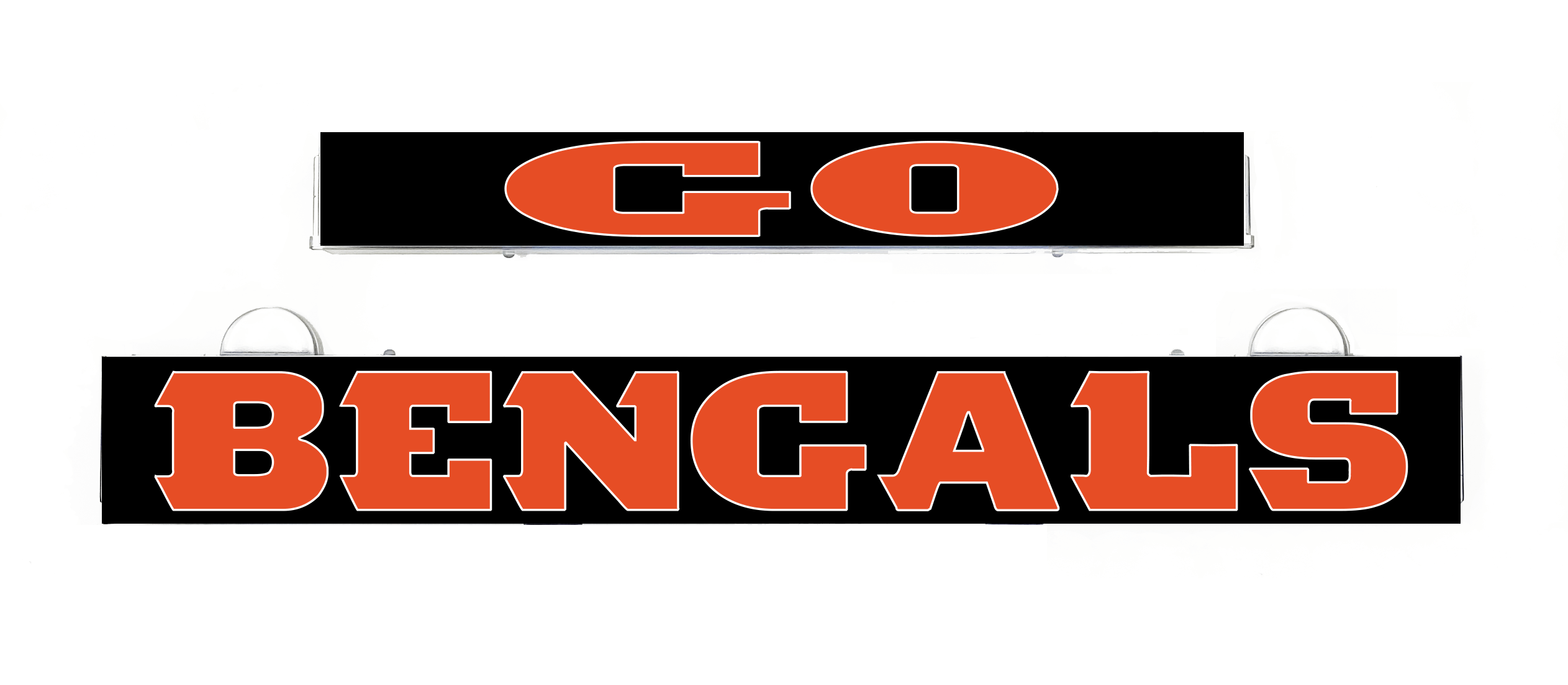 GO BENGALS LumiSign sign insert with orange team logo strip