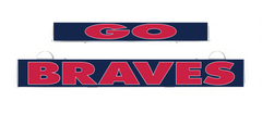 LumiSign GO BRAVES sign insert with blue and red BRAVES lettering