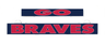 LumiSign GO BRAVES sign insert with blue and red BRAVES lettering