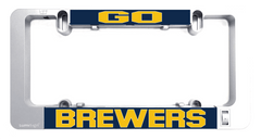 LumiSign BREWERS insert with yellow and blue lettering on a light frame
