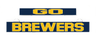 LumiSign GO Brewers display inserts with blue and yellow lettering