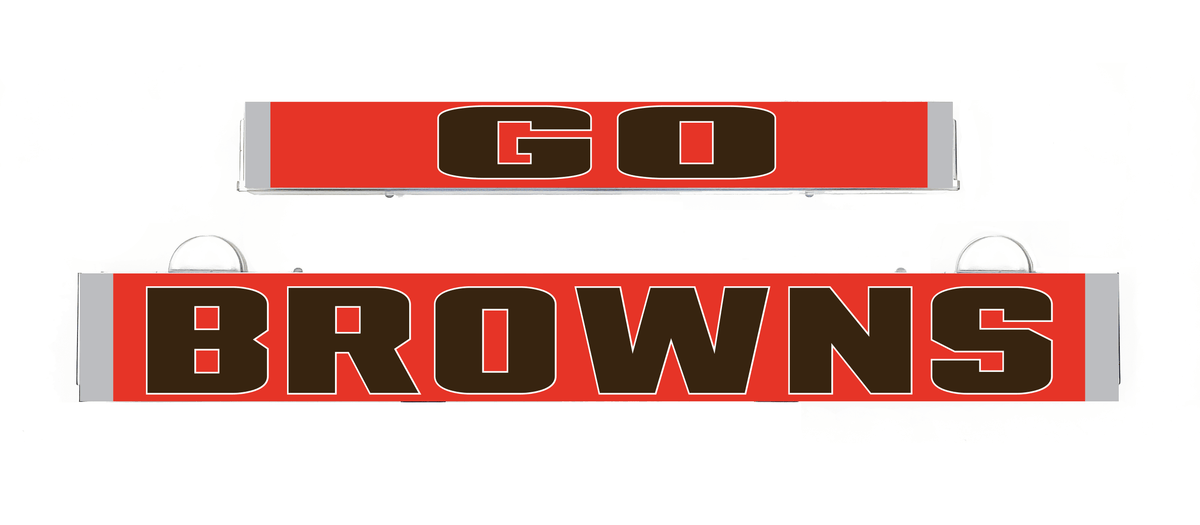 GO Browns LumiSign insert with red BROWNS text and GO logo