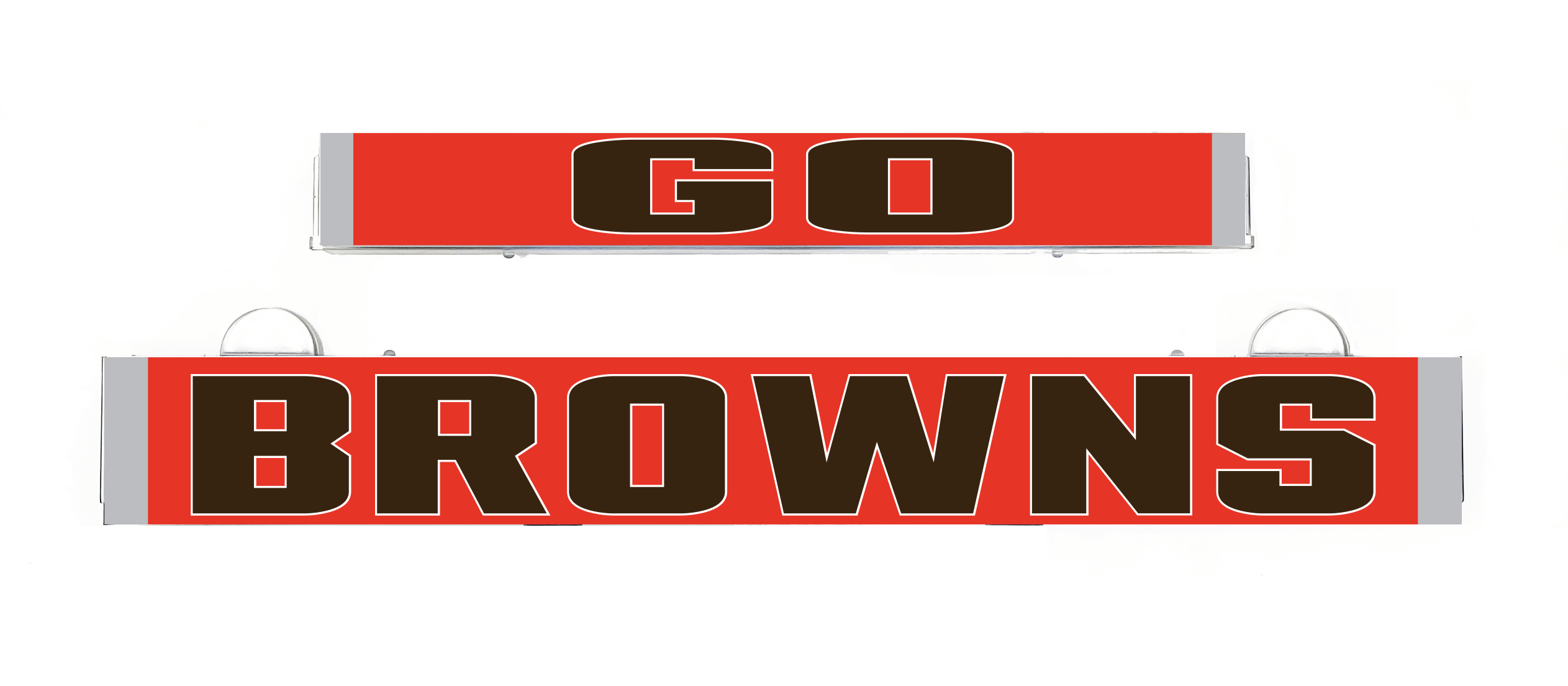 GO Browns LumiSign insert with red BROWNS text and GO logo