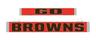 GO Browns LumiSign insert with red BROWNS text and GO logo
