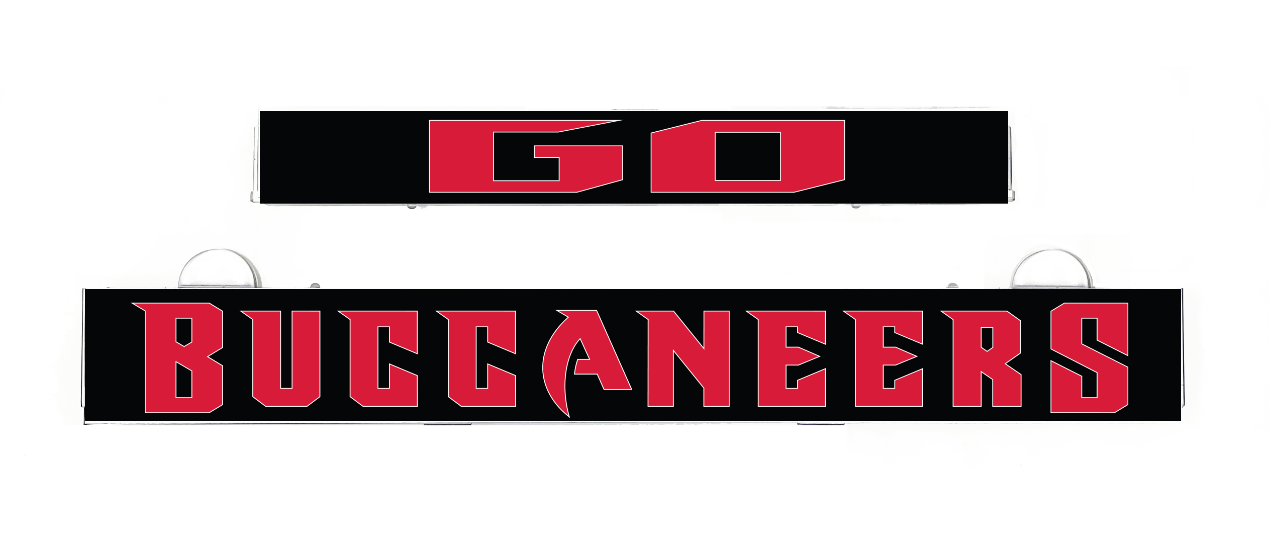 Buccaneers LumiSign insert panel with red and black lettering