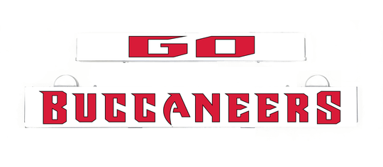 Tampa Bay Buccaneers LumiSign insert with red wordmark on white panel